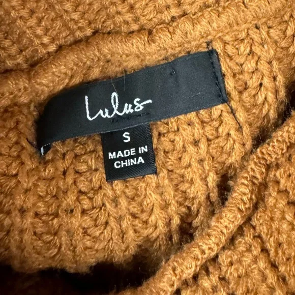 Lulu's Mustard Off-the-Shoulder Sweater - Picture 7 of 7